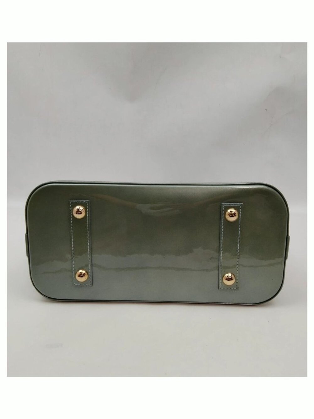 Authentic Louis Vuitton Alma PM Vernis Leather Green LV Satchel Handbag - Picture 6 of 10